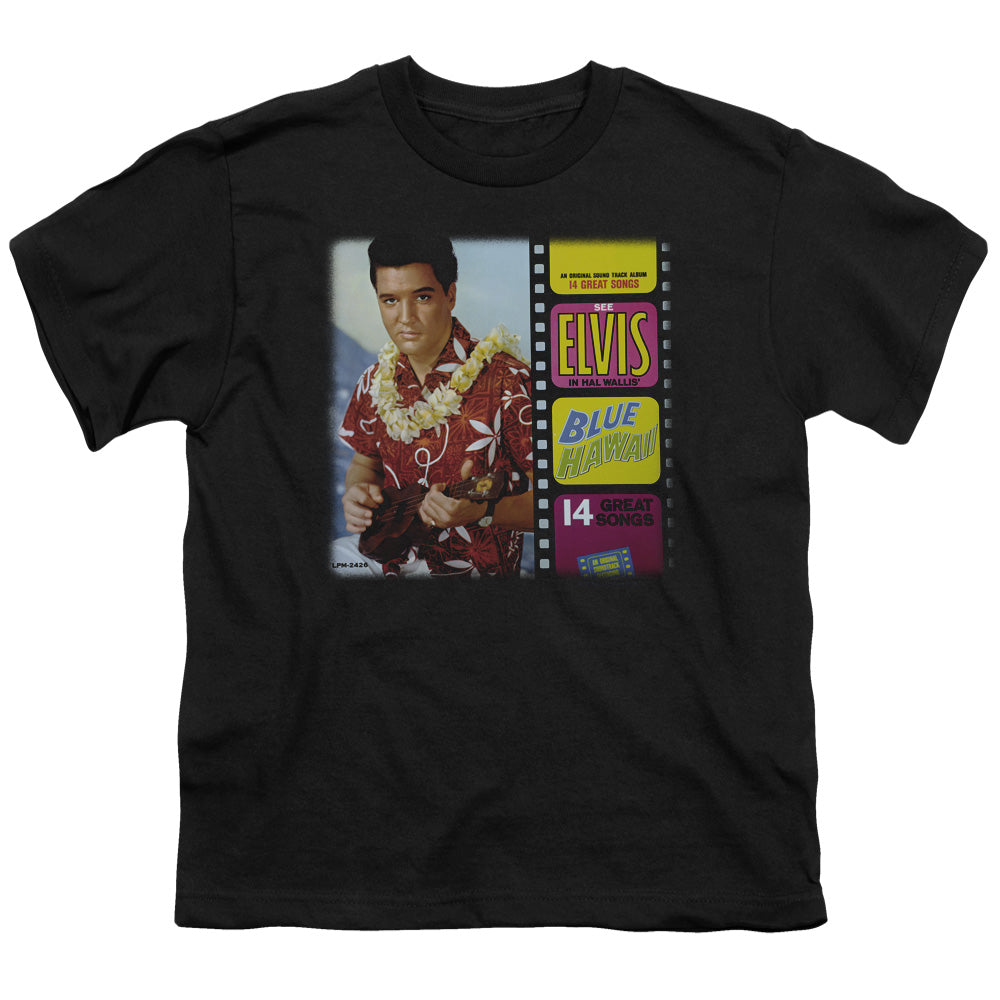 Elvis Presley Blue Hawaii Album Kids Youth T Shirt Black Officially Licensed