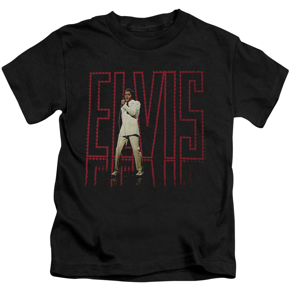Elvis Presley Elvis 68 Album Juvenile Kids Youth T Shirt Black Officially Licensed