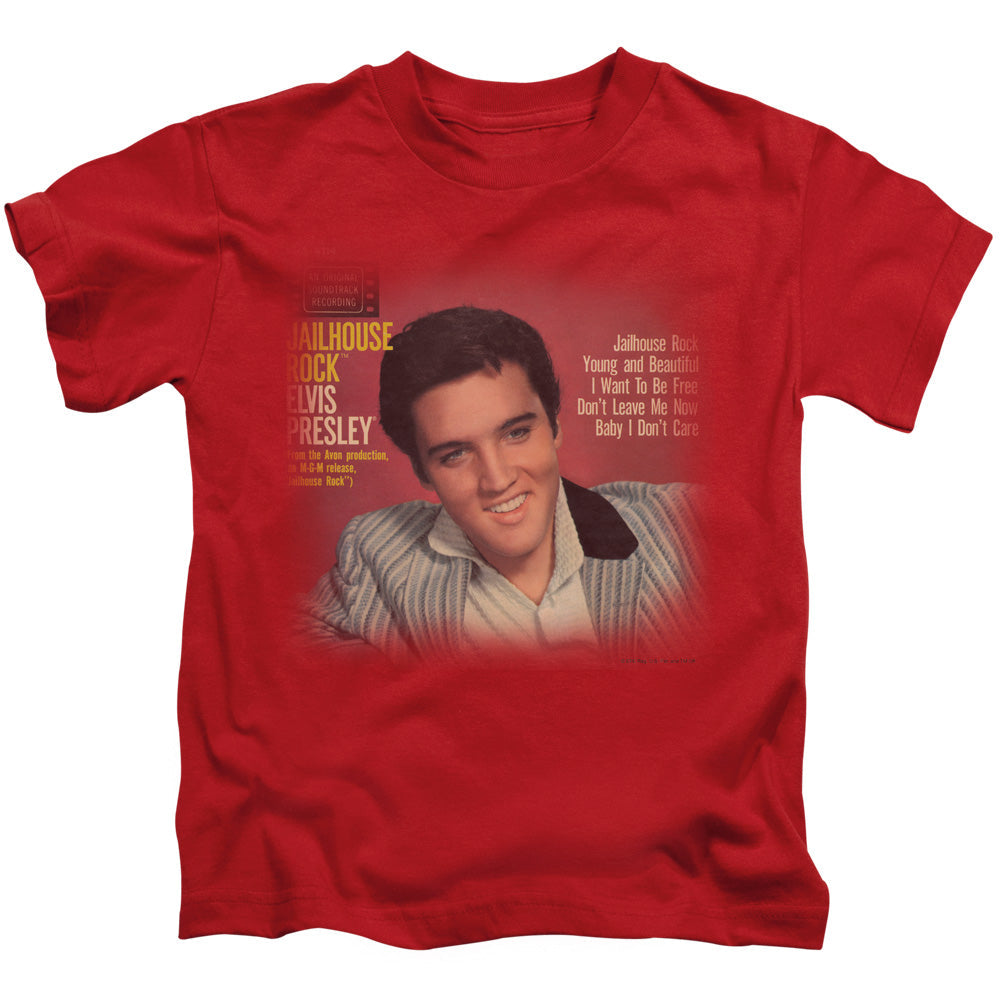Elvis Presley Jailhouse Rock 45 Juvenile Kids Youth T Shirt Red Officially Licensed