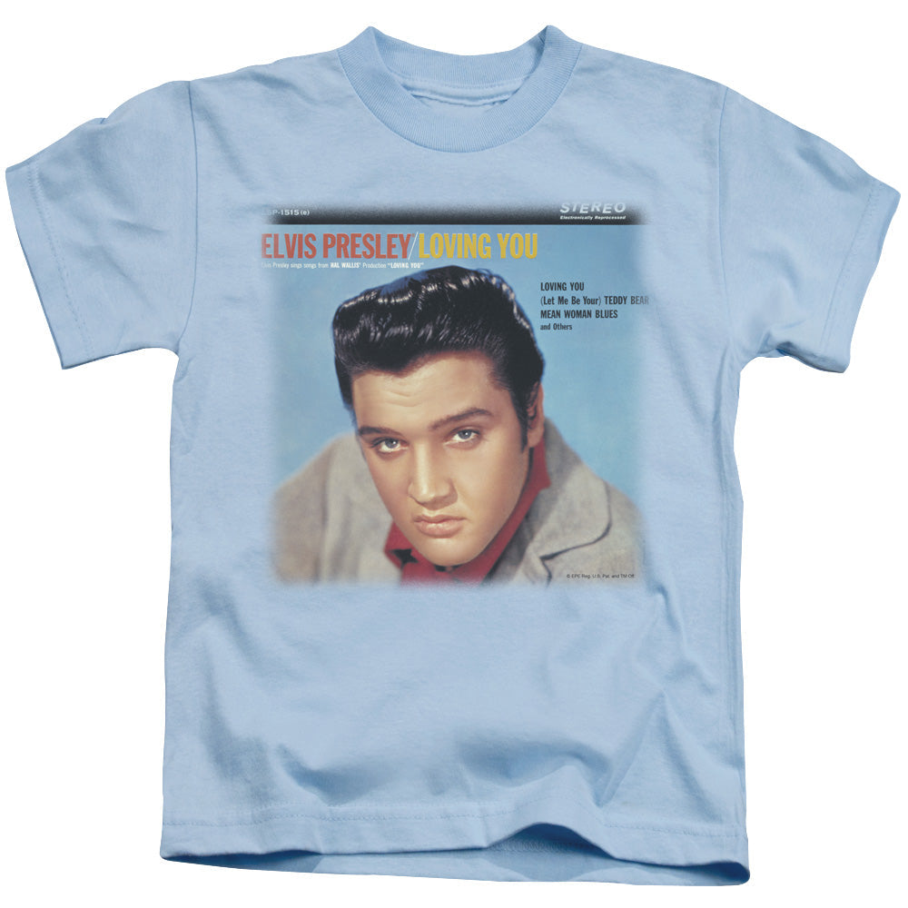 Elvis Presley Loving You Soundtrack Juvenile Kids Youth T Shirt Carolina Blue Officially Licensed