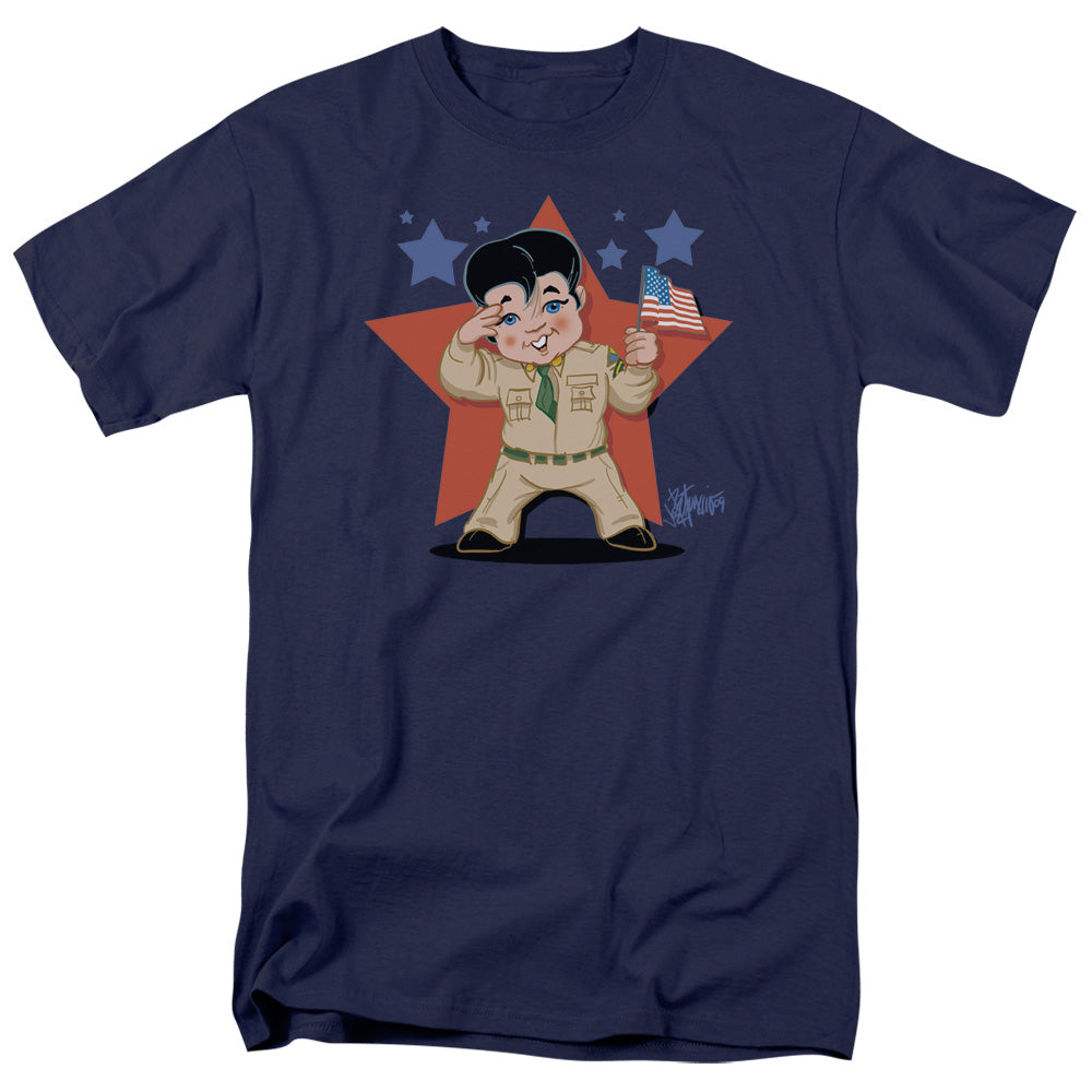 Elvis Presley Lil G I Mens T Shirt Navy Officially Licensed