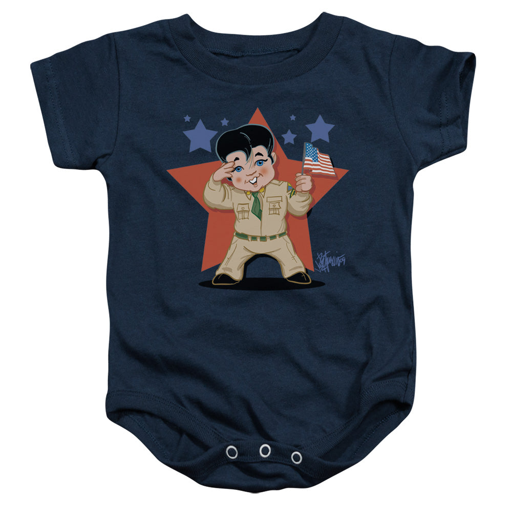 Elvis Presley Lil G I Infant Baby Snapsuit Navy Blue Officially Licensed