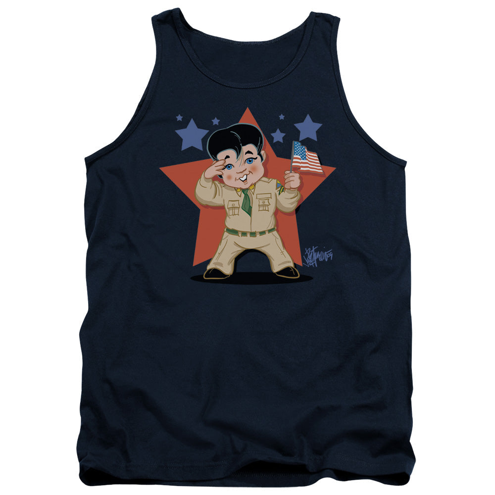 Elvis Presley Lil G I Mens Tank Top Shirt Navy Officially Licensed