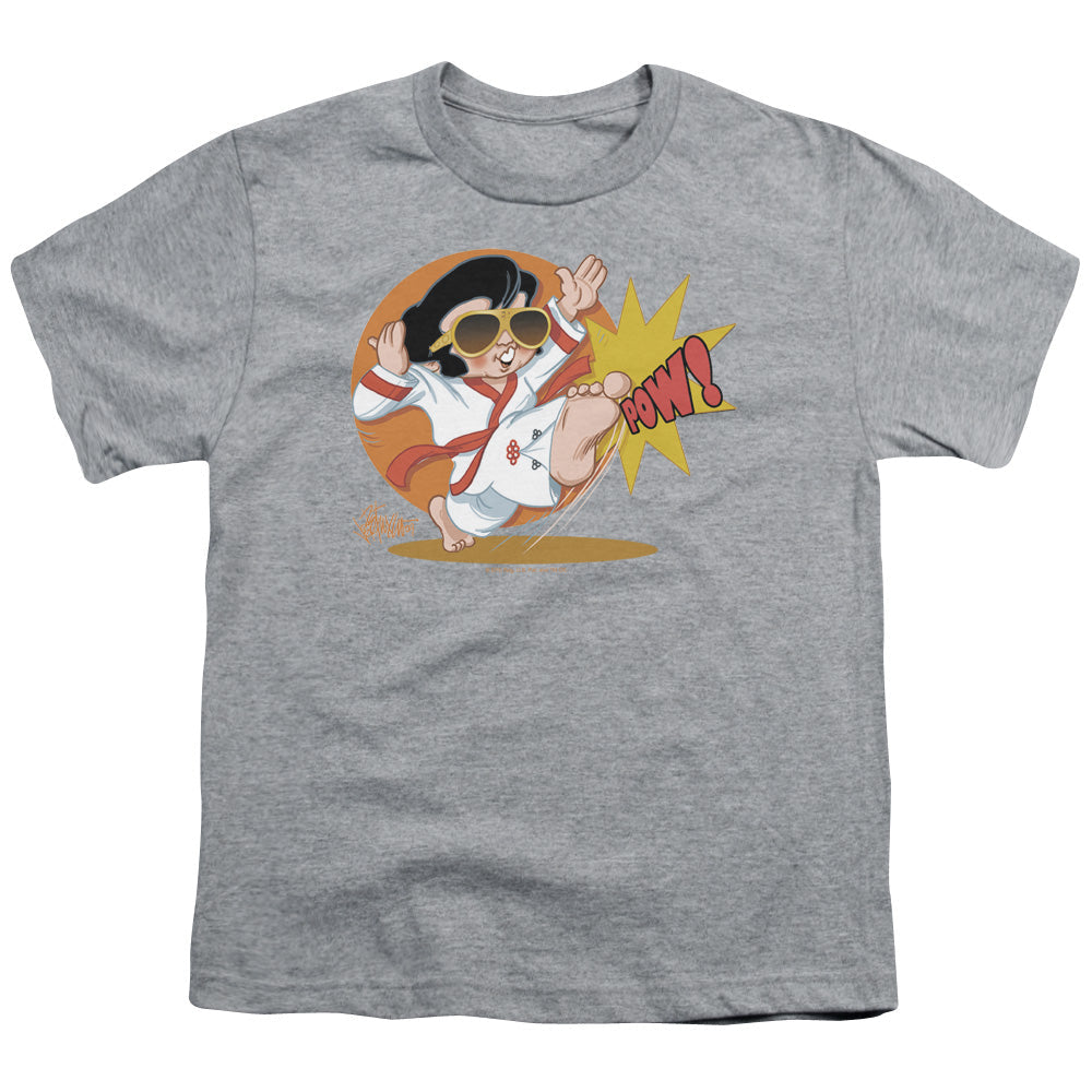 Elvis Presley Karate King Kids Youth T Shirt Athletic Heather Officially Licensed
