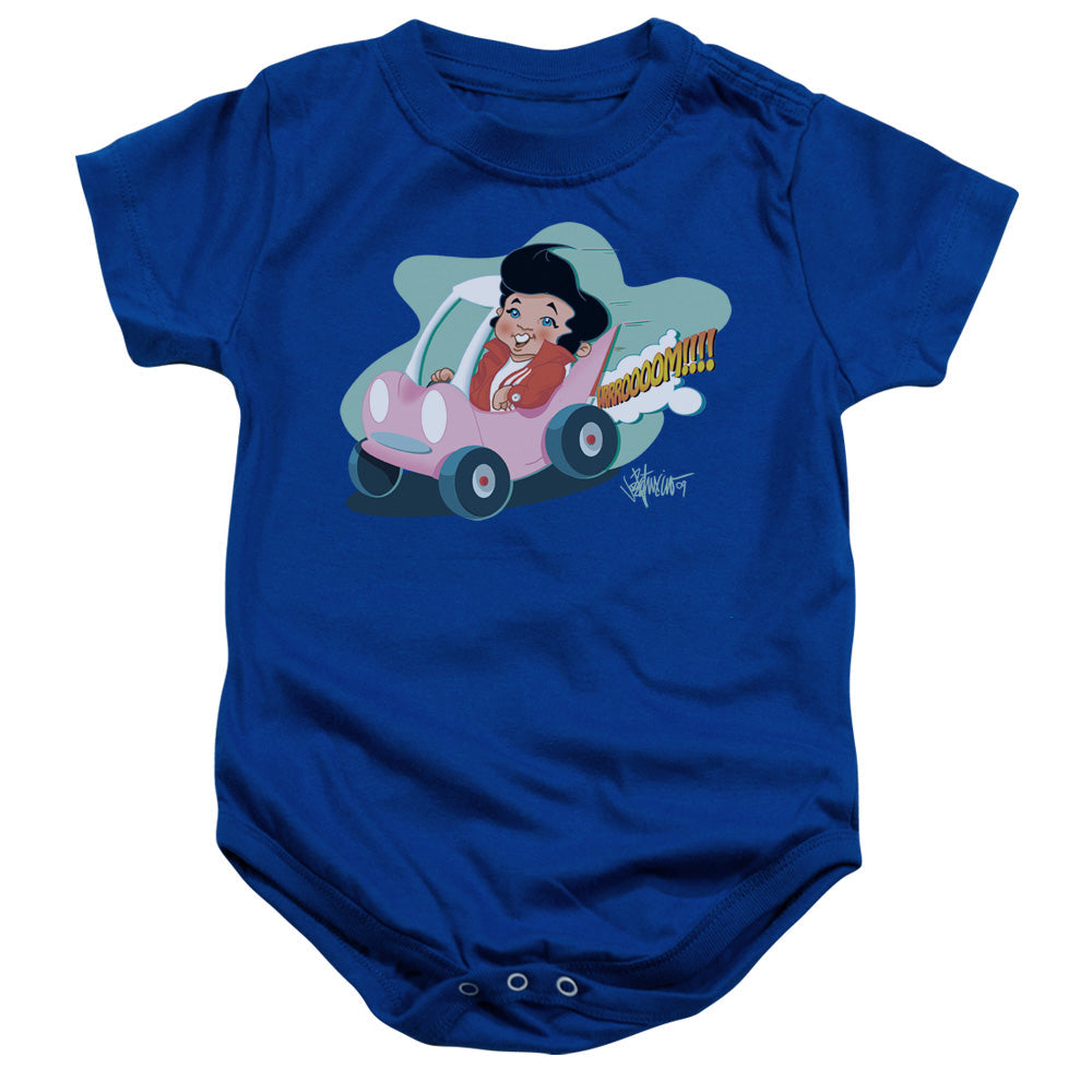 Elvis Presley Speedway Infant Baby Snapsuit Royal Blue Officially Licensed