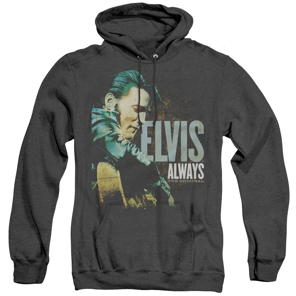 Elvis Presley Always The Original Mens Heather Hoodie Black Officially Licensed