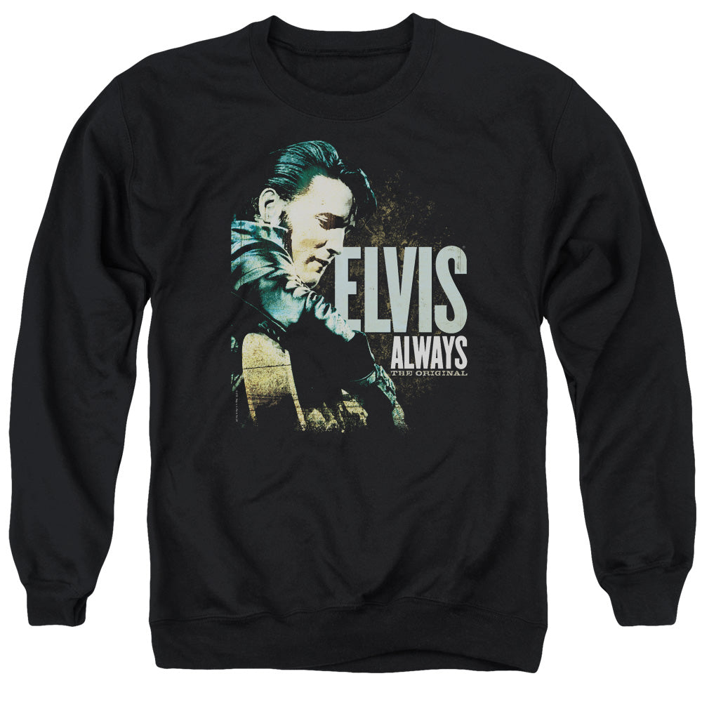 Elvis Presley Always The Original Mens Crewneck Sweatshirt Black