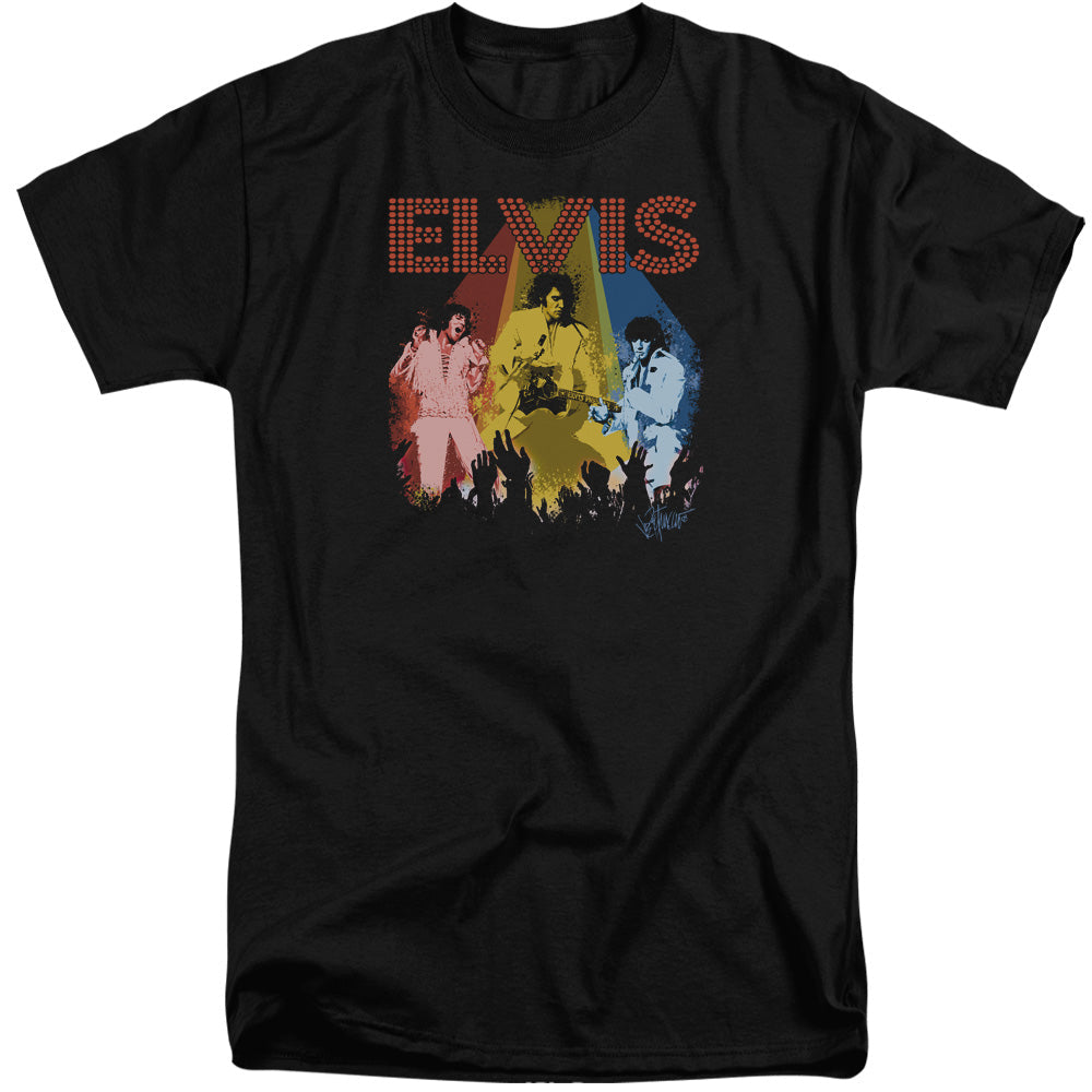 Elvis Presley Vegas Remembered Mens Tall T Shirt Black Officially Licensed