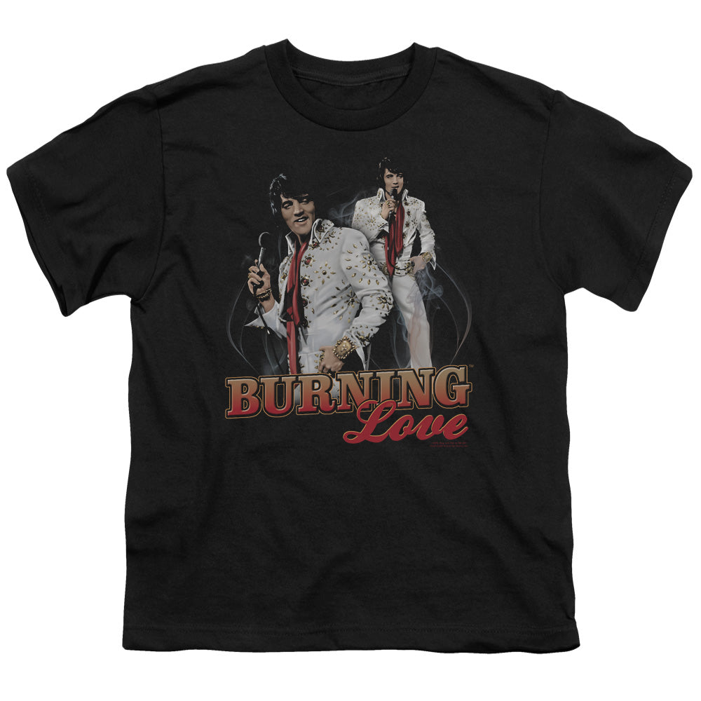 Elvis Presley Burning Love Kids Youth T Shirt Black Officially Licensed