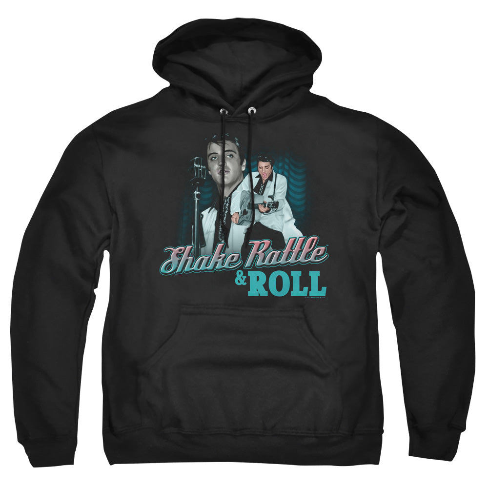 Elvis Presley Shake Rattle & Roll Mens Hoodie Black Officially Licensed