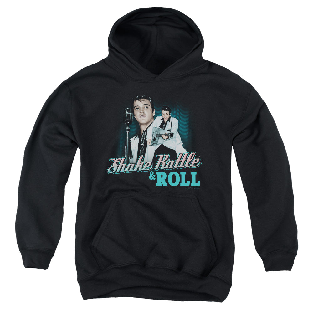 Elvis Presley Shake Rattle & Roll Kids Youth Hoodie Black Officially Licensed