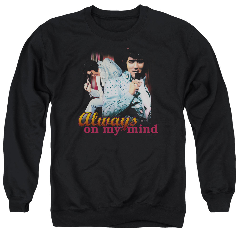 Elvis Presley Always On My Mind Mens Crewneck Sweatshirt Black