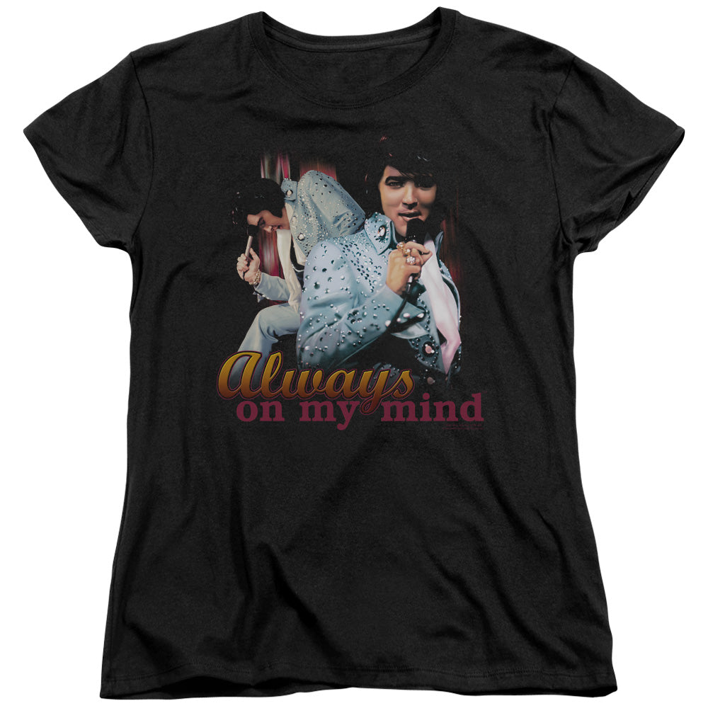 Elvis Presley Always on My Mind Womens T Shirt Black Officially Licensed