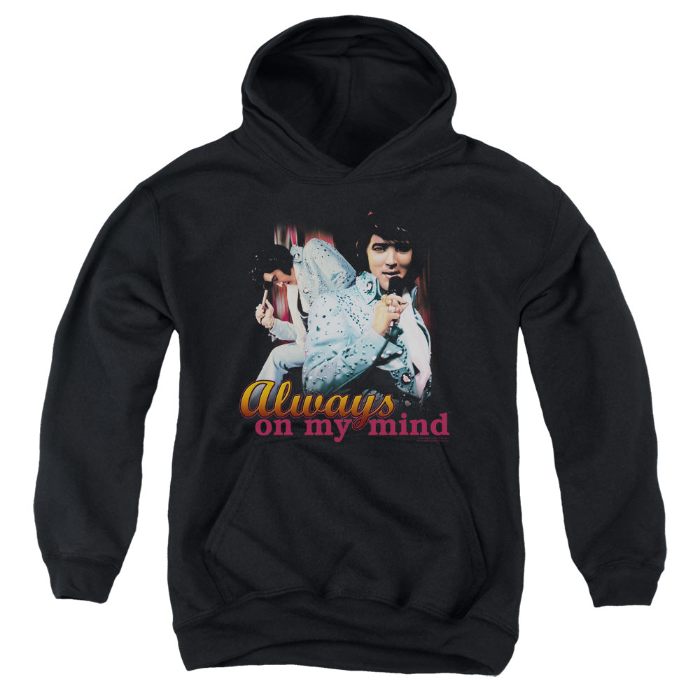 Elvis Presley Always on My Mind Kids Youth Hoodie Black Officially Licensed