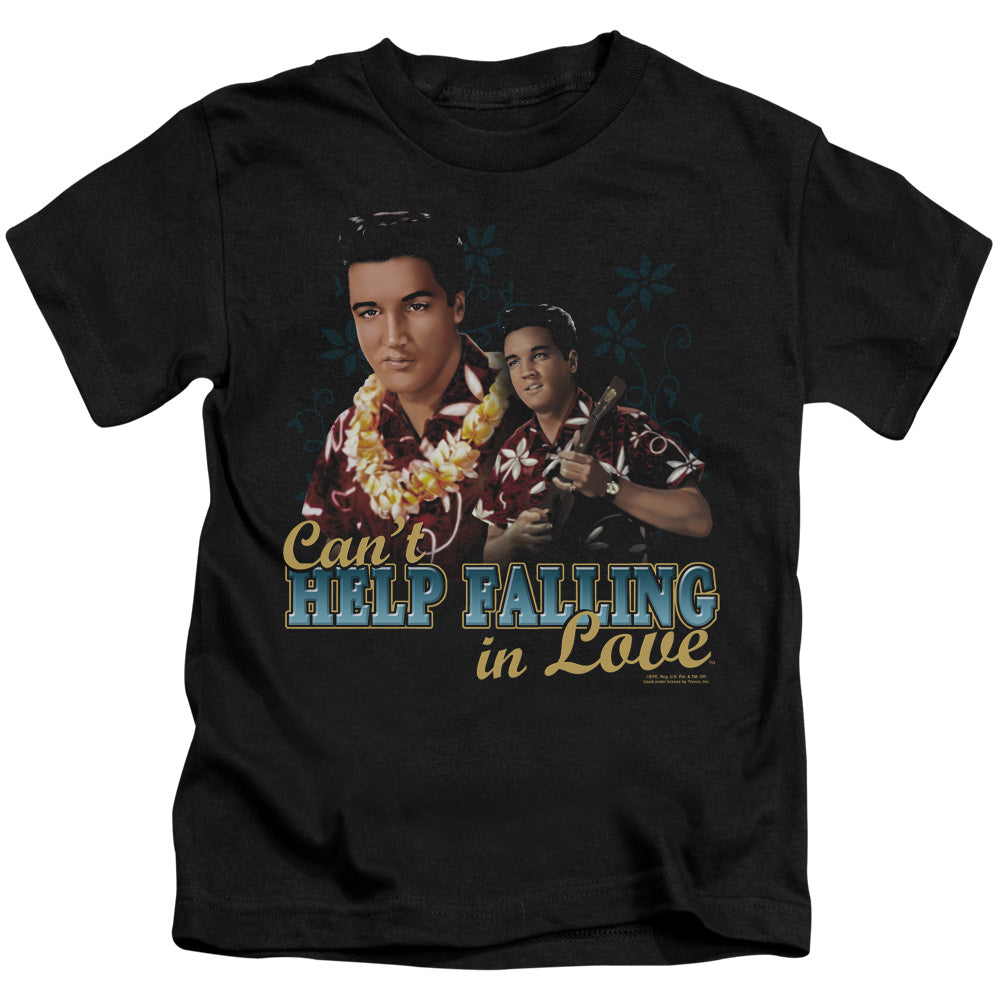 Elvis Presley Cant Help Falling Juvenile Kids Youth T Shirt Black Officially Licensed