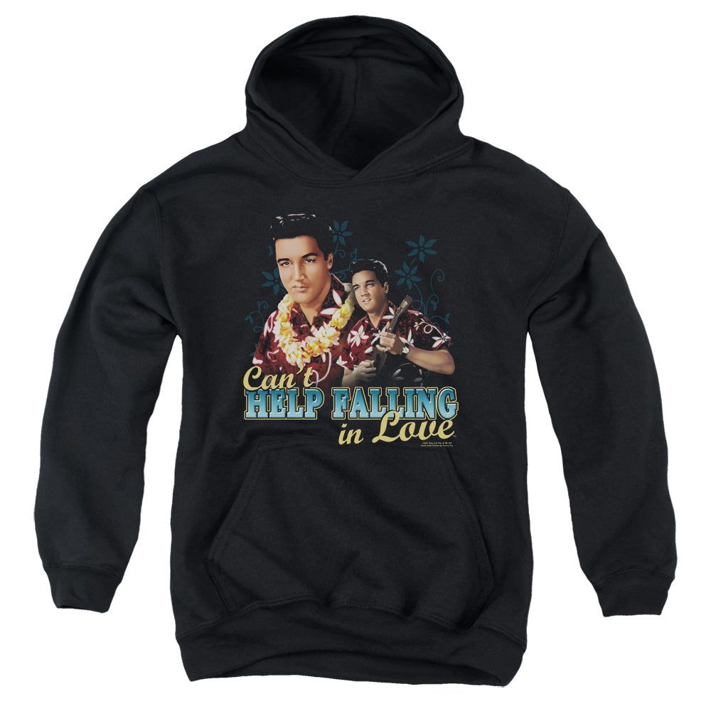 Elvis Presley Cant Help Falling Kids Youth Hoodie Black Officially Licensed