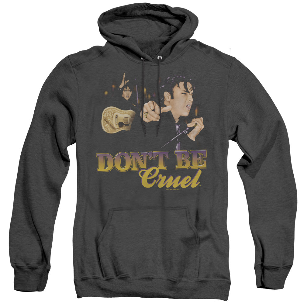 Elvis Presley Dont Be Cruel Heather Mens Hoodie Black Officially Licensed