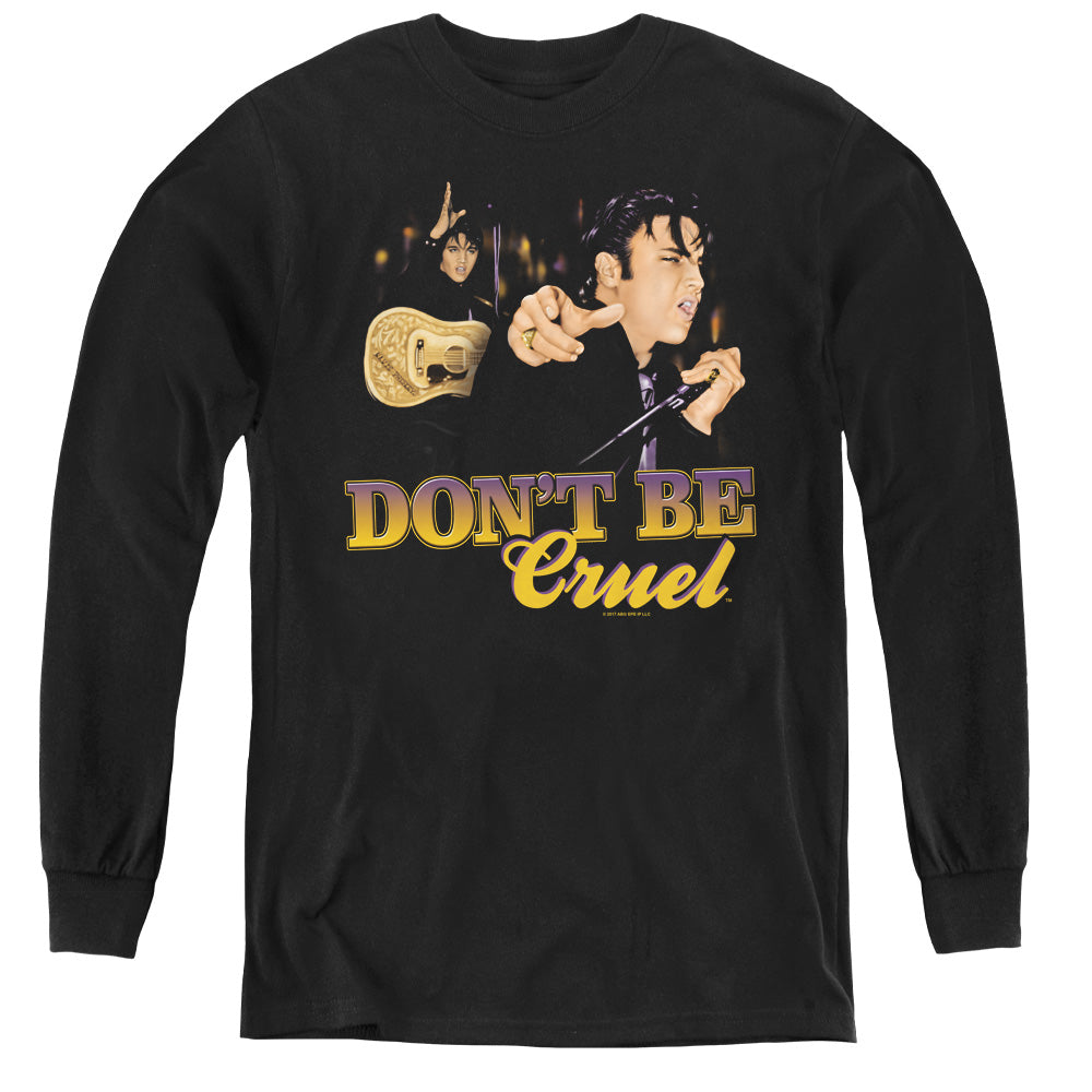 Elvis Presley Dont Be Cruel Long Sleeve Kids Youth T Shirt Black Officially Licensed