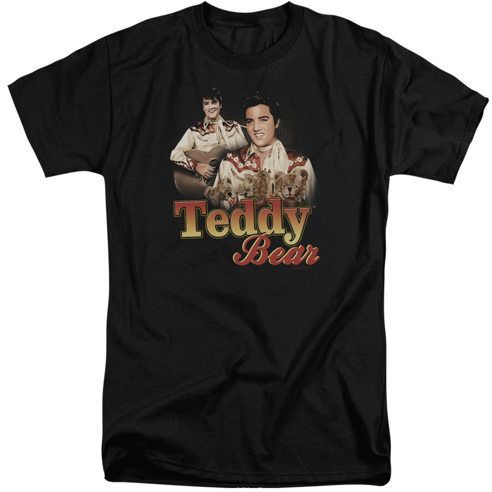 Elvis Presley Teddy Bear Mens Tall T Shirt Black Officially Licensed