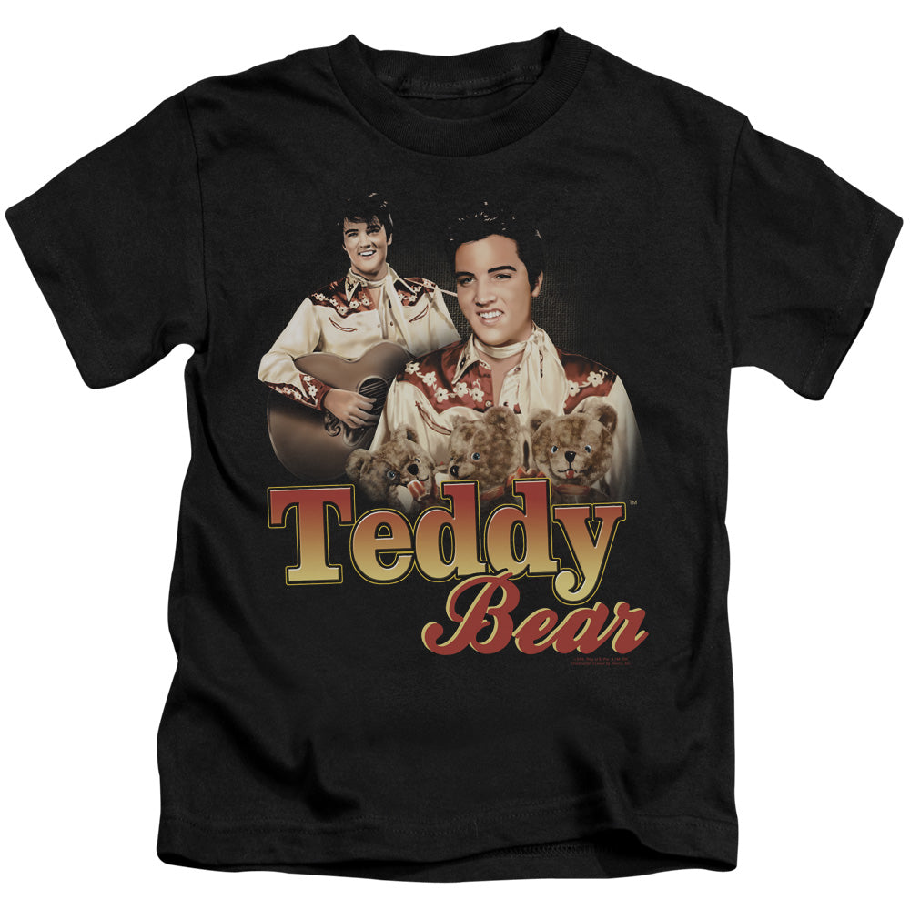 Elvis Presley Teddy Bear Juvenile Kids Youth T Shirt Black Officially Licensed