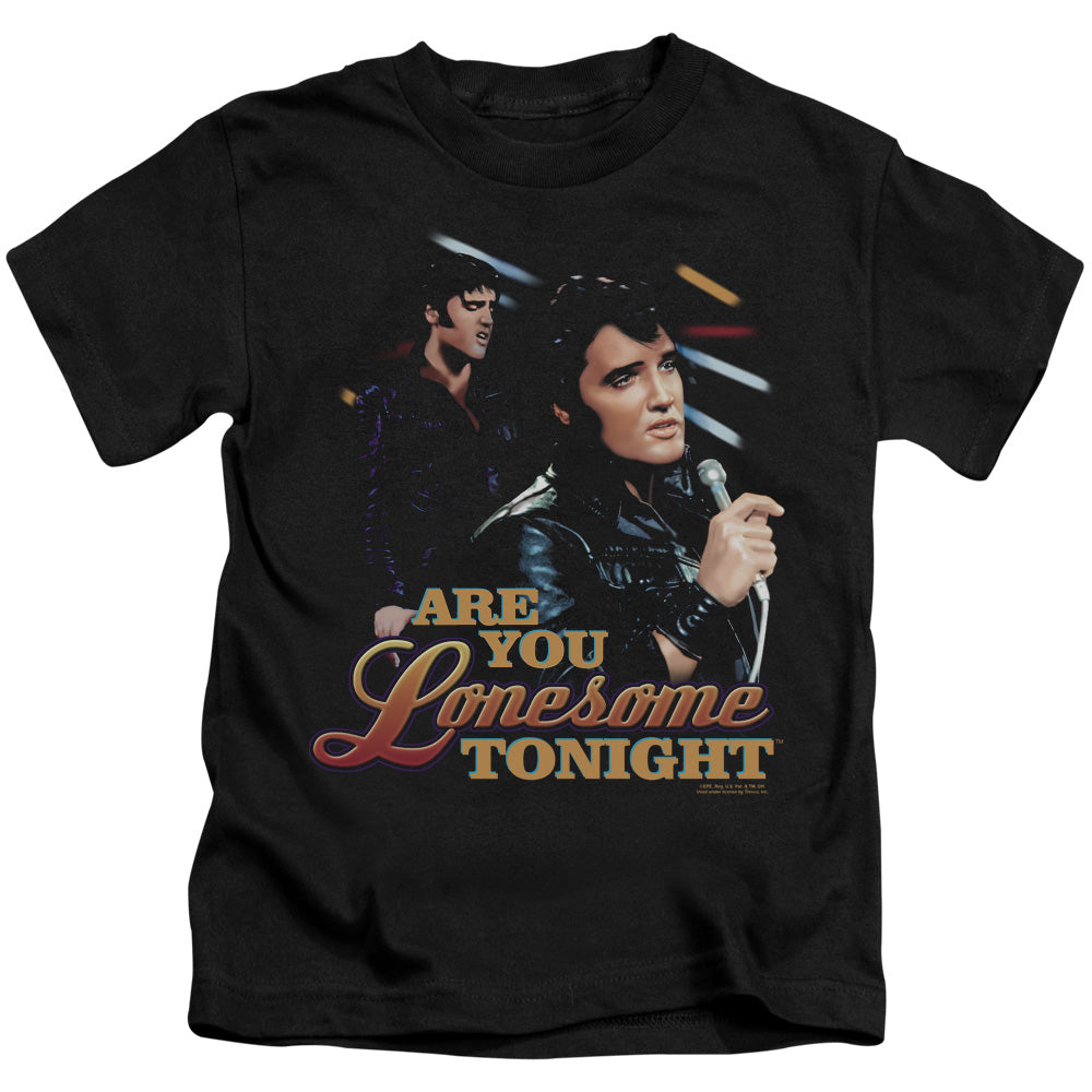 Elvis Presley Are You Lonesome Juvenile Kids Youth T Shirt Black Officially Licensed