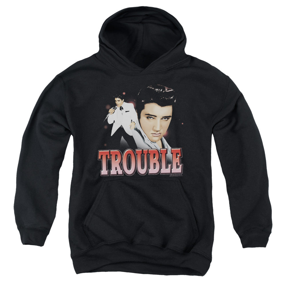 Elvis Presley Trouble Kids Youth Hoodie Black Officially Licensed