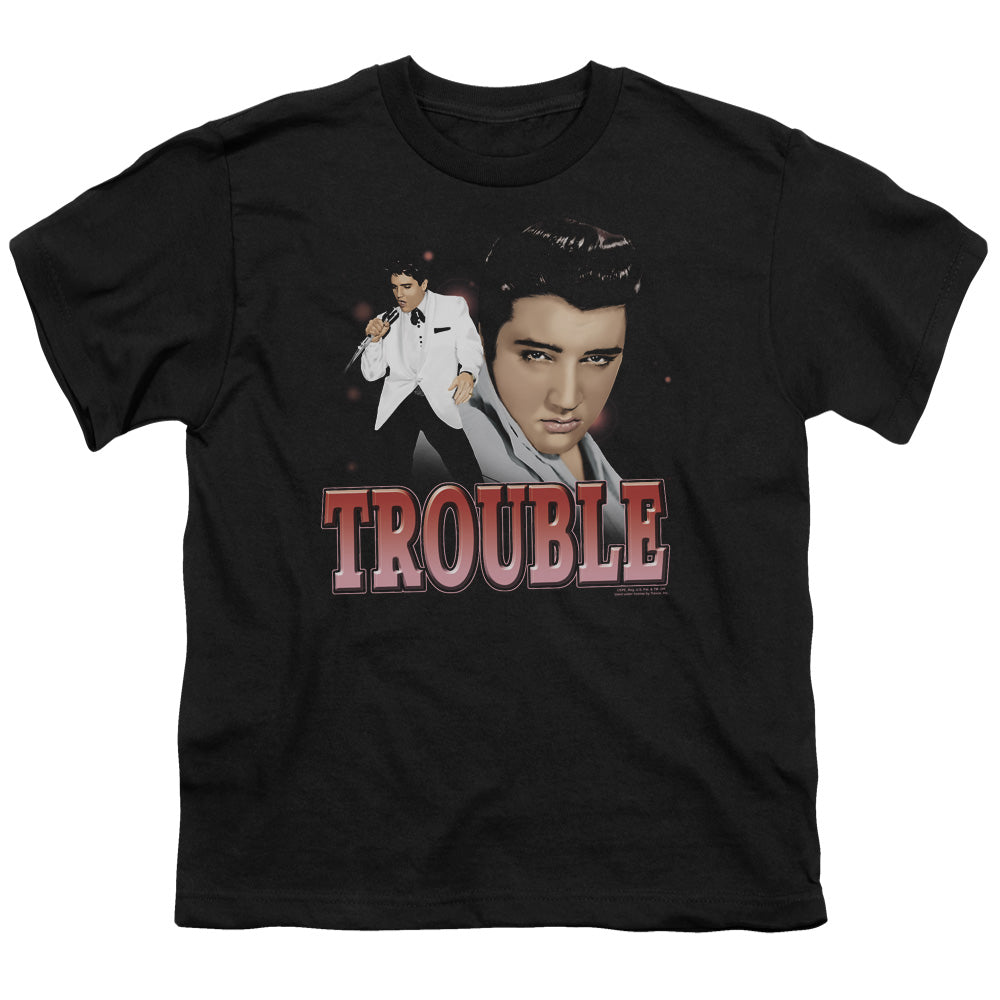 Elvis Presley Trouble Kids Youth T Shirt Black Officially Licensed
