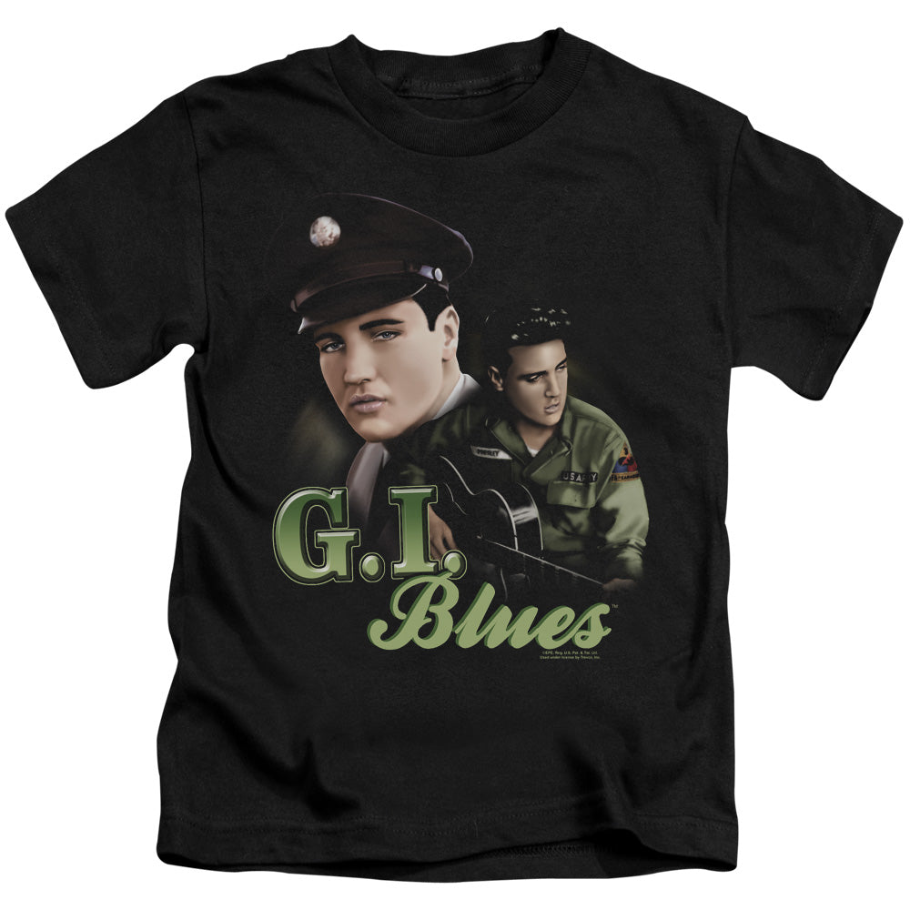 Elvis Presley G I Blues Juvenile Kids Youth T Shirt Black Officially Licensed