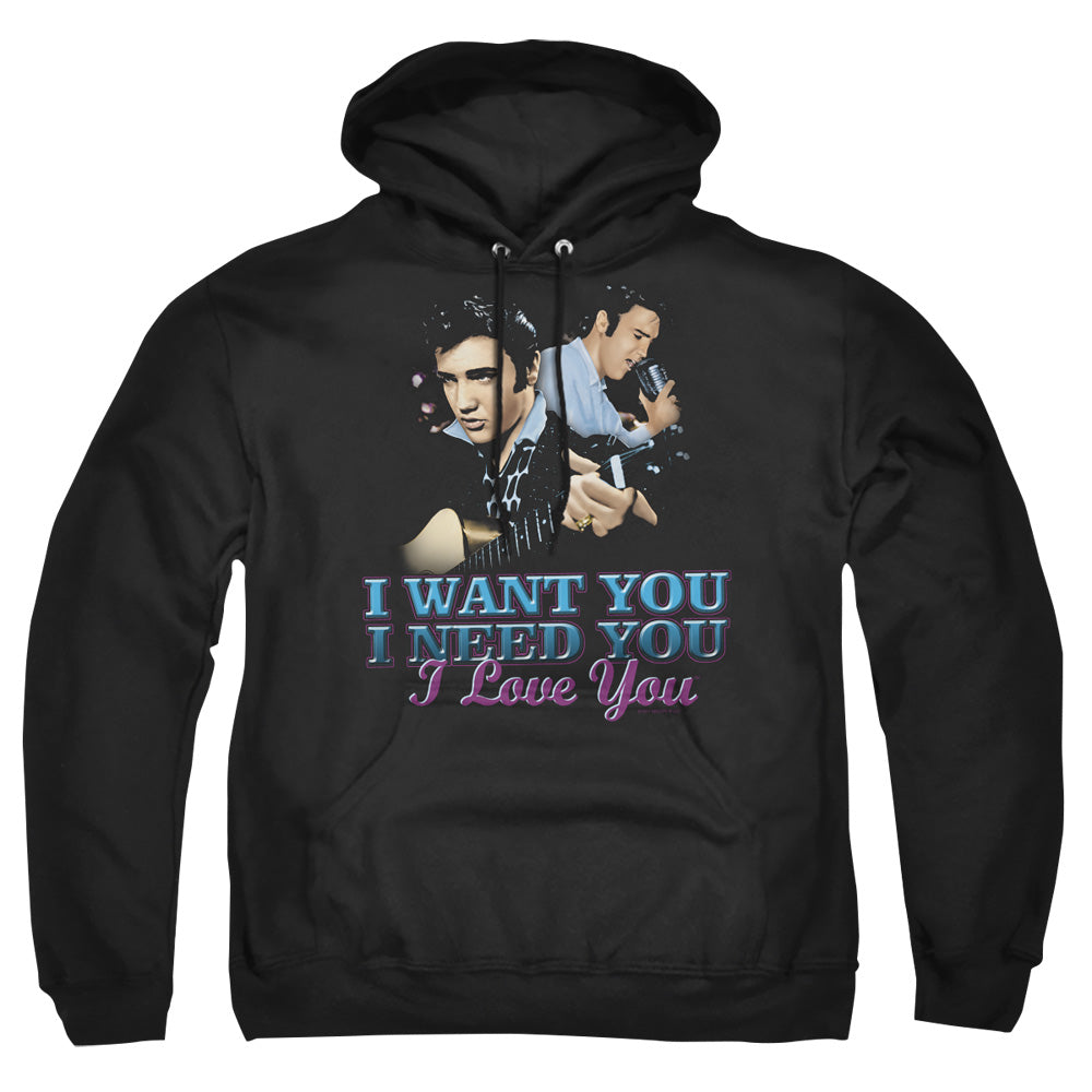 Elvis Presley I Want You Mens Hoodie Black Officially Licensed