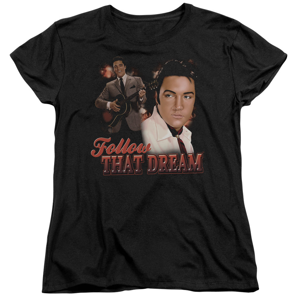 Elvis Presley Follow That Dream Womens T Shirt Black Officially Licensed
