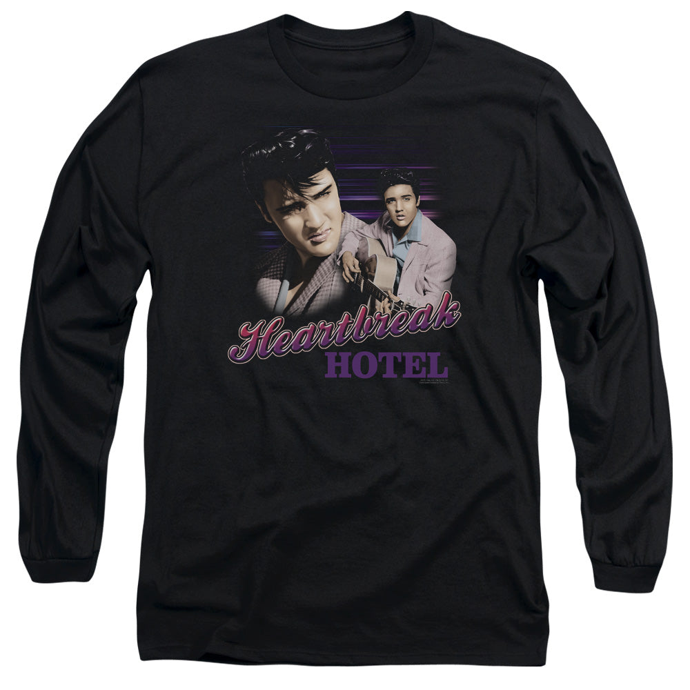 Elvis Presley Heartbreak Hotel Mens Long Sleeve Shirt Black Officially Licensed Officially Licensed
