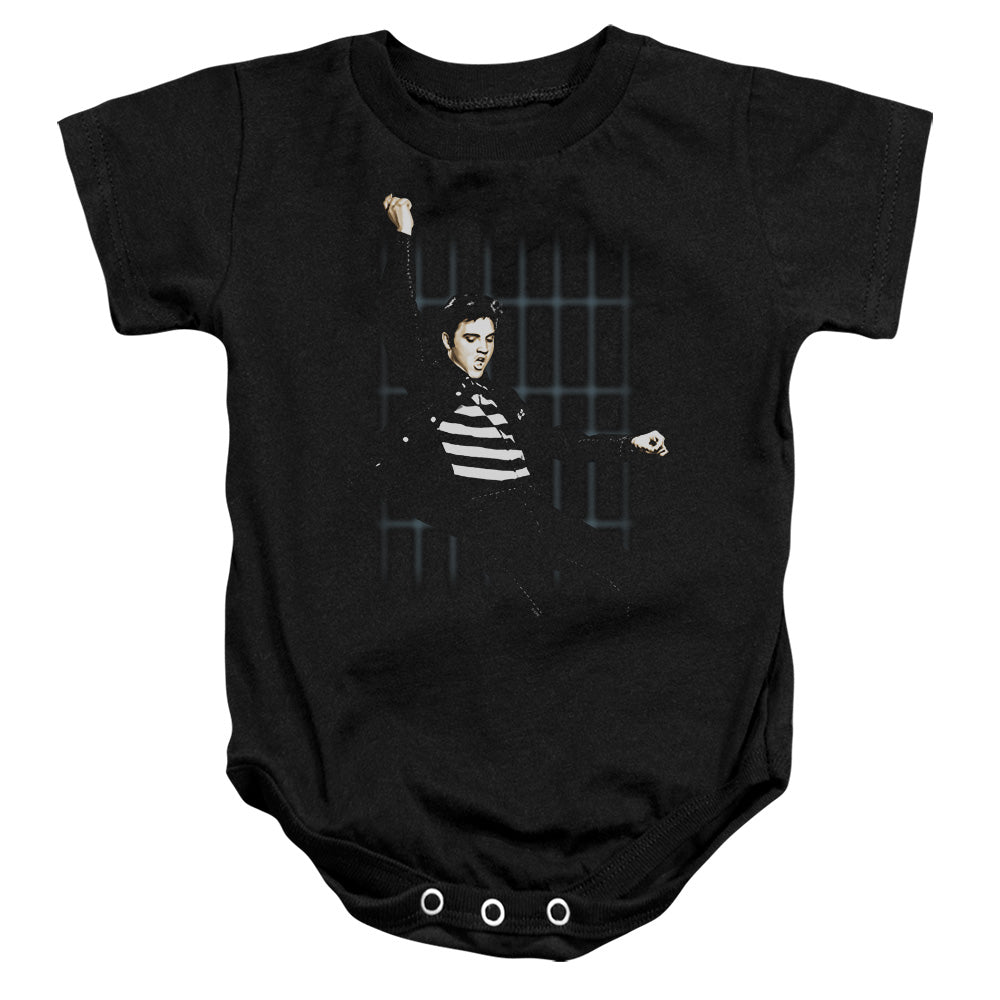 Elvis Presley Blue Bars Infant Baby Snapsuit Black Officially Licensed