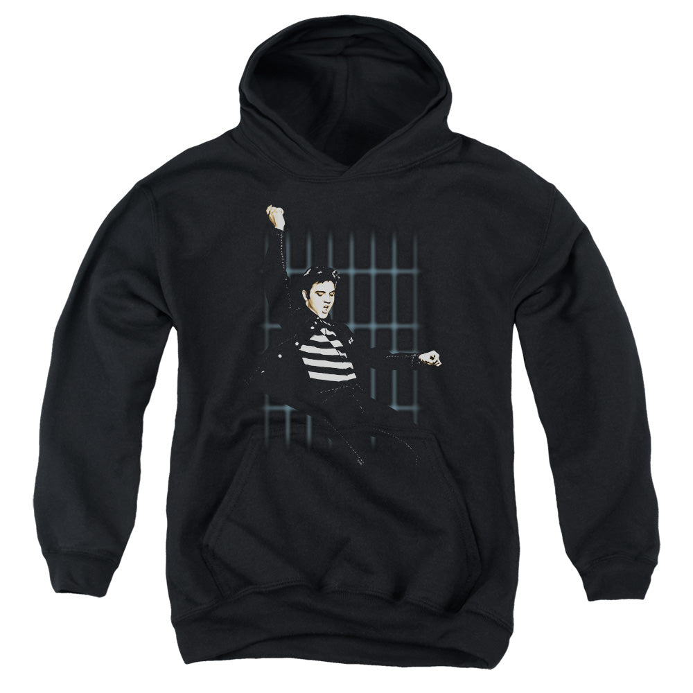 Elvis Presley Blue Bars Kids Youth Hoodie Black Officially Licensed