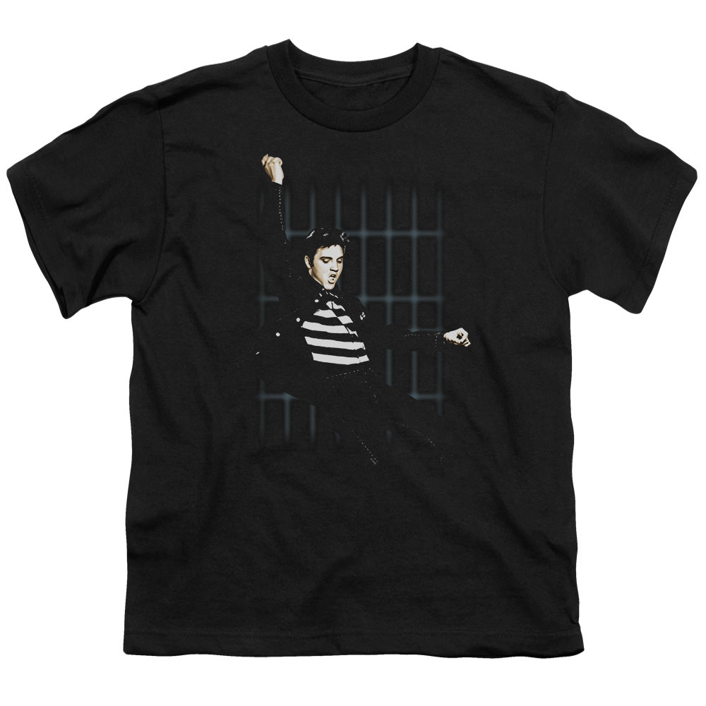 Elvis Presley Blue Bars Kids Youth T Shirt Black Officially Licensed