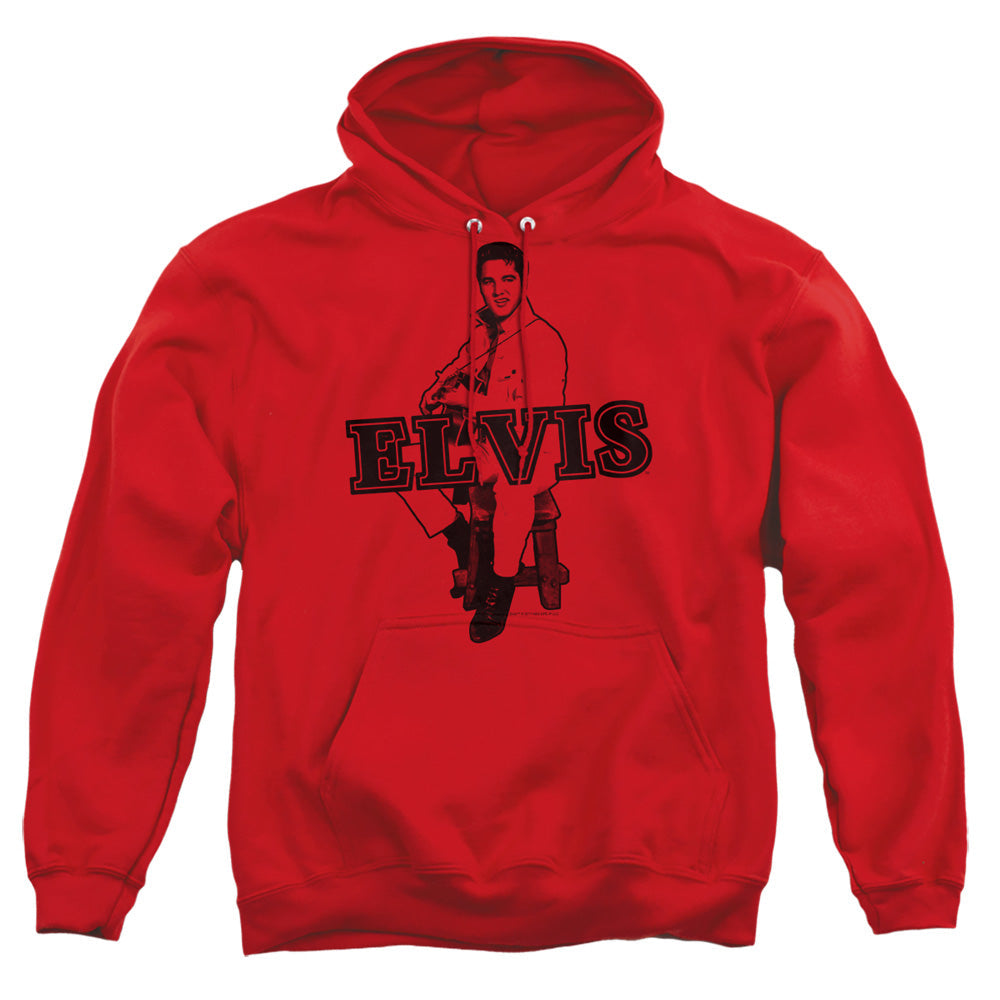 Elvis Presley Jamming Mens Hoodie Red Officially Licensed