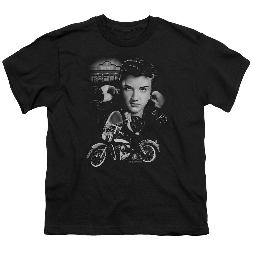 Elvis Presley the King Rides Again Kids Youth T Shirt Black Officially Licensed
