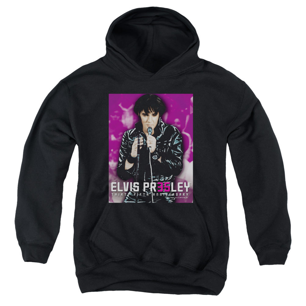 Elvis Presley 35 Leather Kids Youth Hoodie Black Officially Licensed