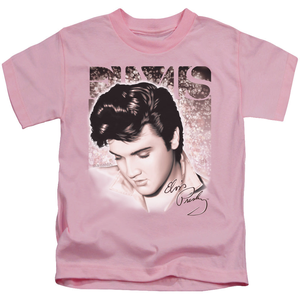 Elvis Presley Star Light Juvenile Kids Youth T Shirt Pink Officially Licensed