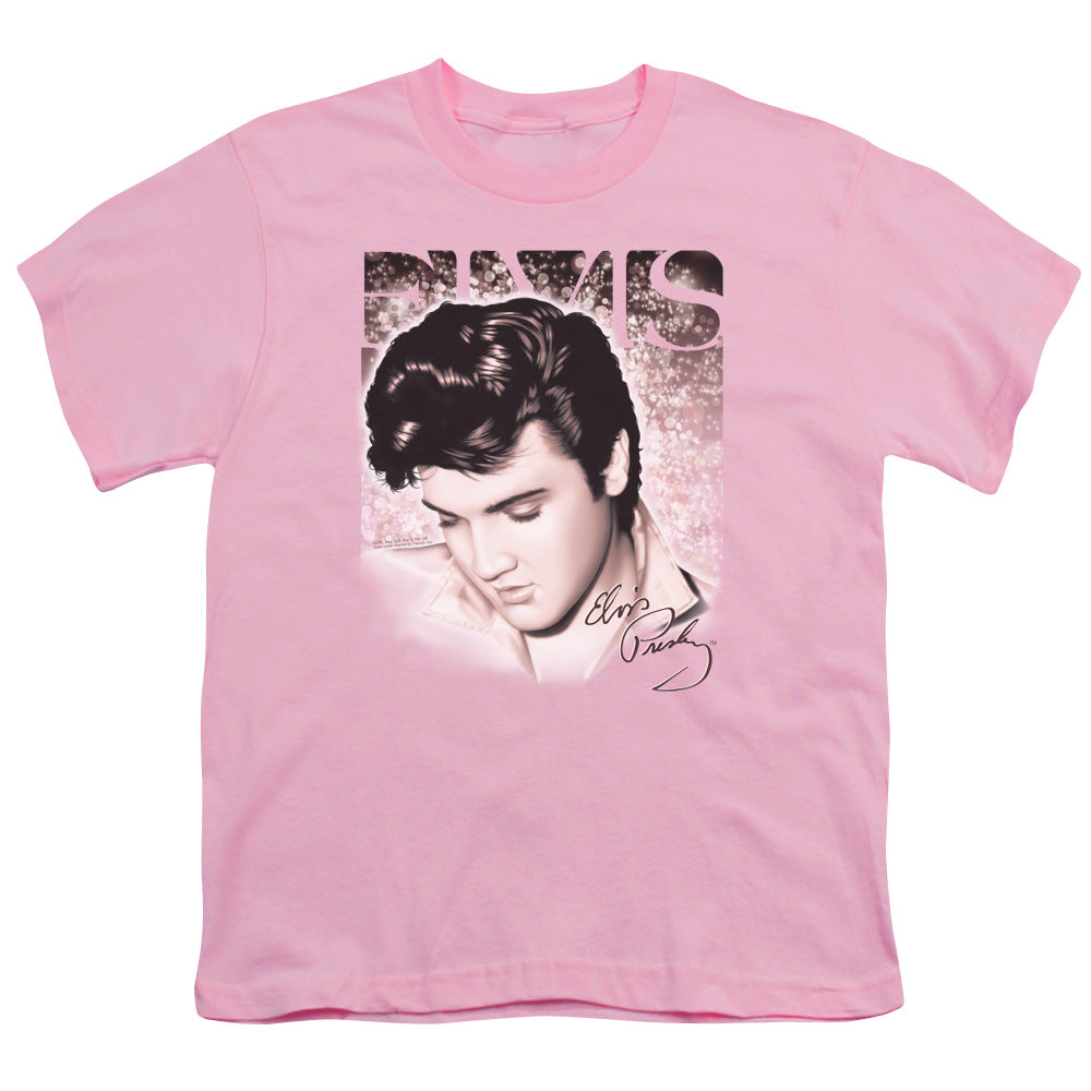 Elvis Presley Star Light Kids Youth T Shirt Pink Officially Licensed