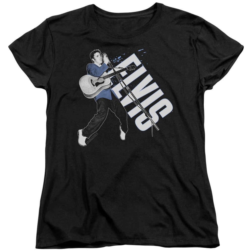 Elvis Presley on His Toes Womens T Shirt Black Officially Licensed