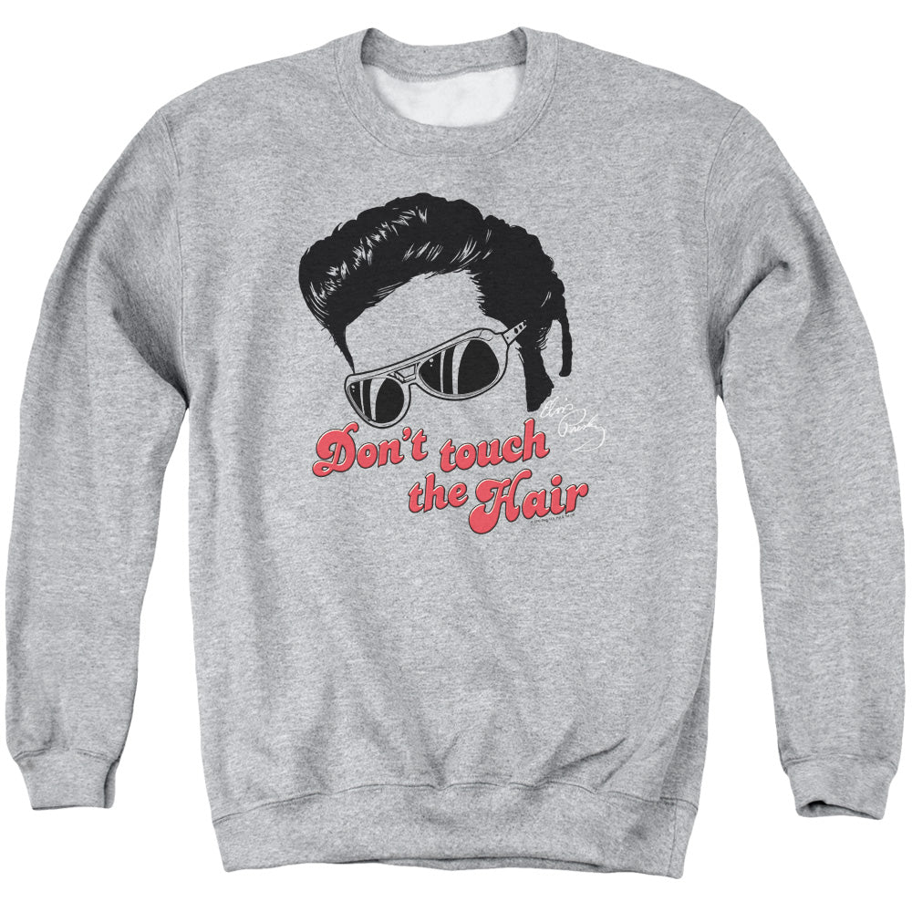 Elvis Presley Dont Touch The Hair 2 Mens Crewneck Sweatshirt Athletic Heather