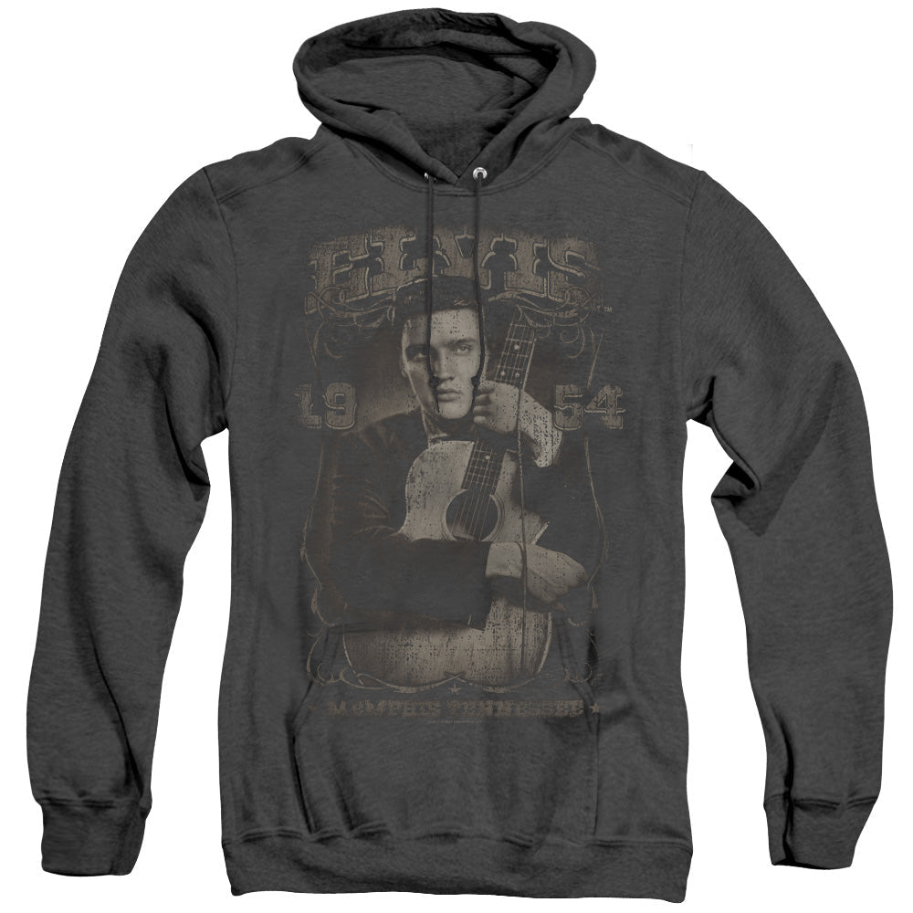 Elvis Presley 1954 Heather Mens Hoodie Black Officially Licensed