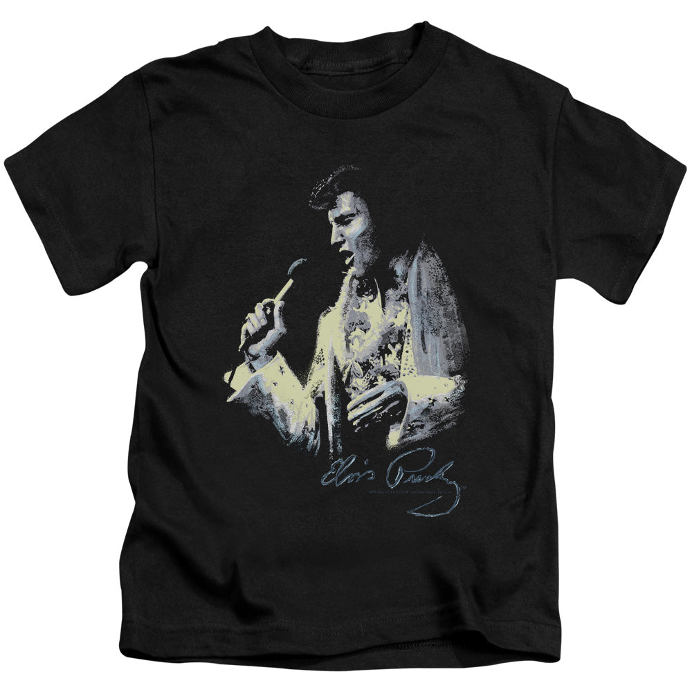 Elvis Presley Painted King Juvenile Kids Youth T Shirt Black Officially Licensed