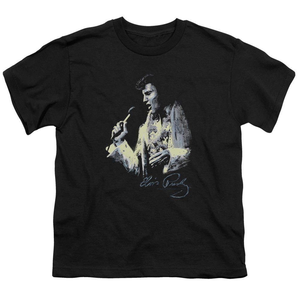 Elvis Presley Painted King Kids Youth T Shirt Black Officially Licensed