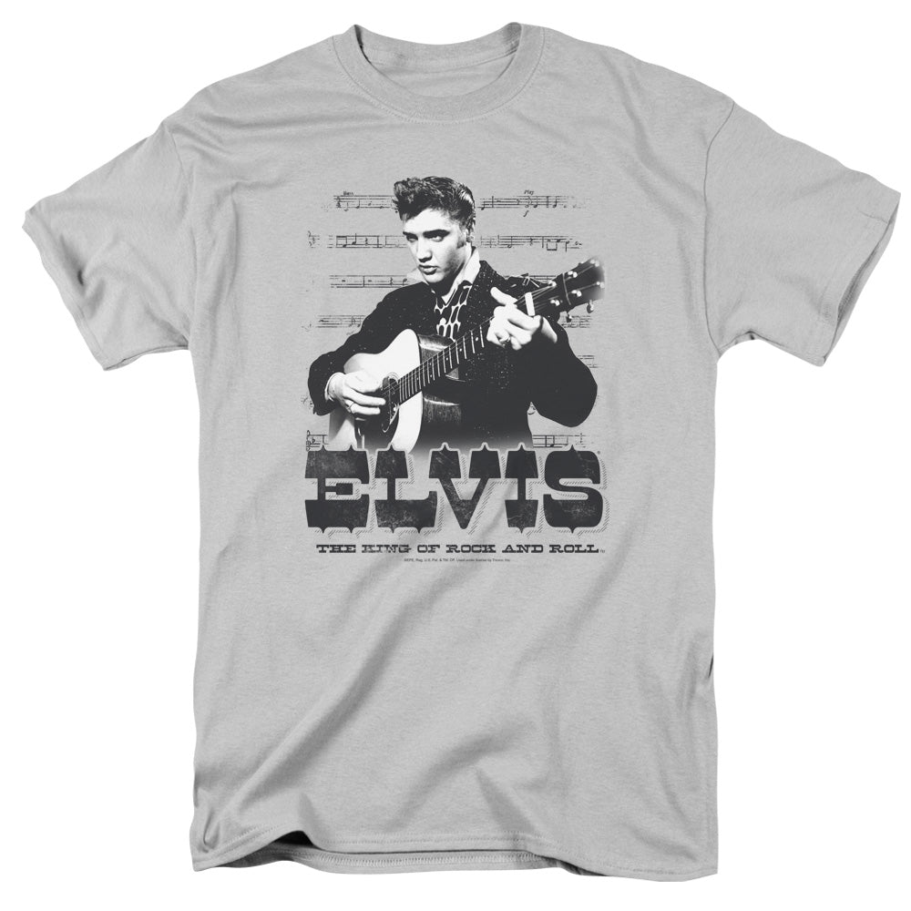 Elvis Presley The King Of Mens T Shirt Silver Officially Licensed