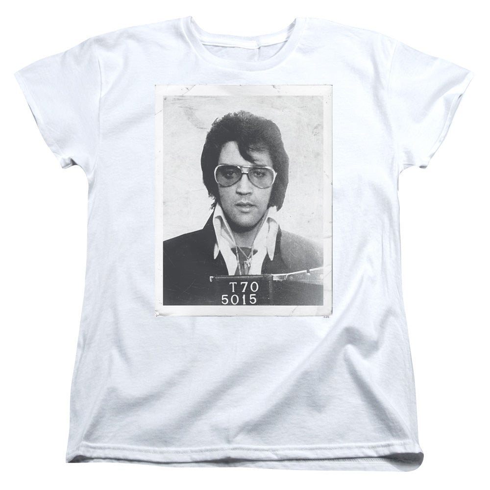 Elvis Presley Framed Womens T Shirt White Officially Licensed