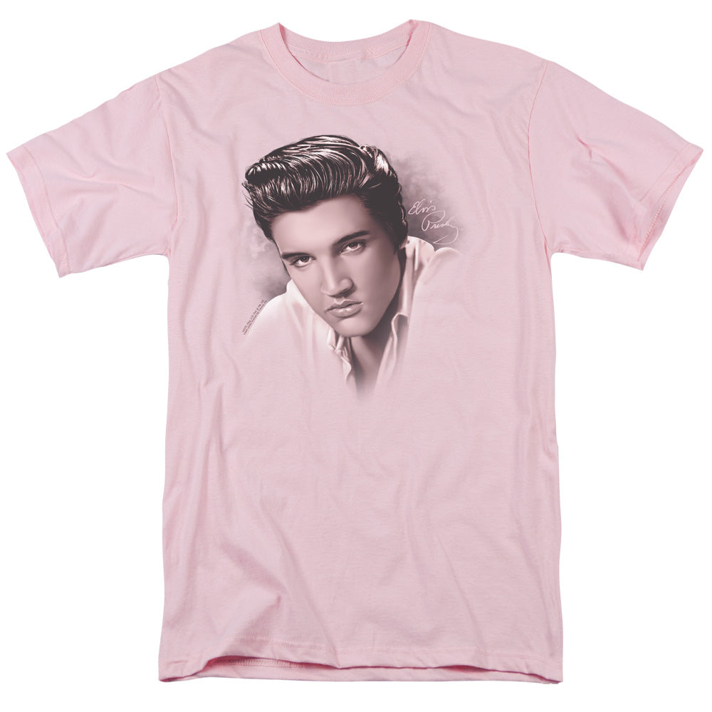 Elvis Presley The Stare Mens T Shirt Pink Officially Licensed