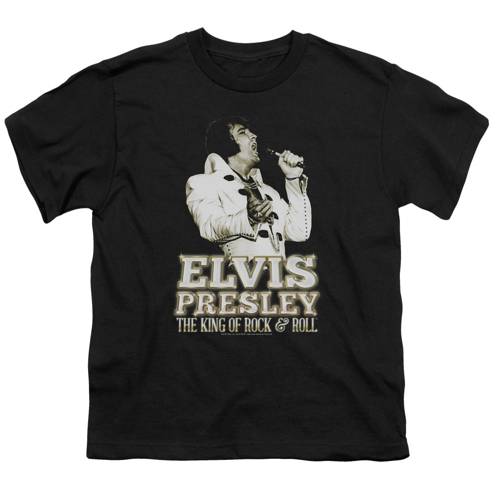 Elvis Presley Golden Kids Youth T Shirt Black Officially Licensed