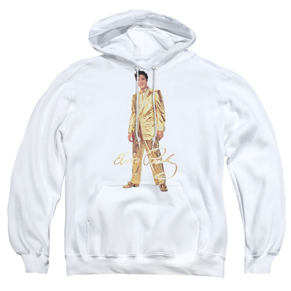 Elvis Presley Gold Lame Suit Mens Hoodie White Officially Licensed