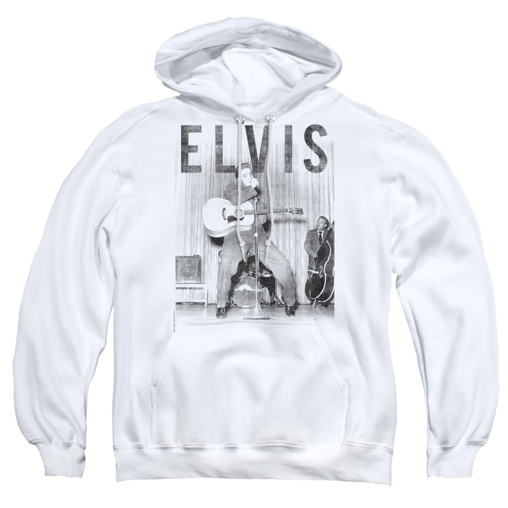 Elvis Presley With The Band Mens Hoodie White Officially Licensed